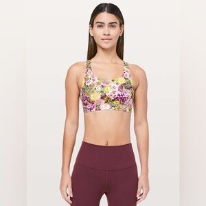 lululemon athletica Floral Energy Bra - Pink, Green, Yellow